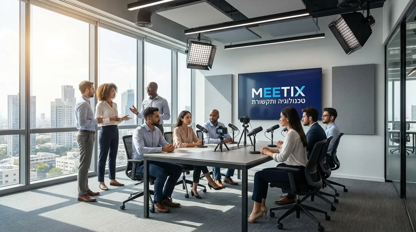 אולפן פודקאסט מקצועי של MEETIX