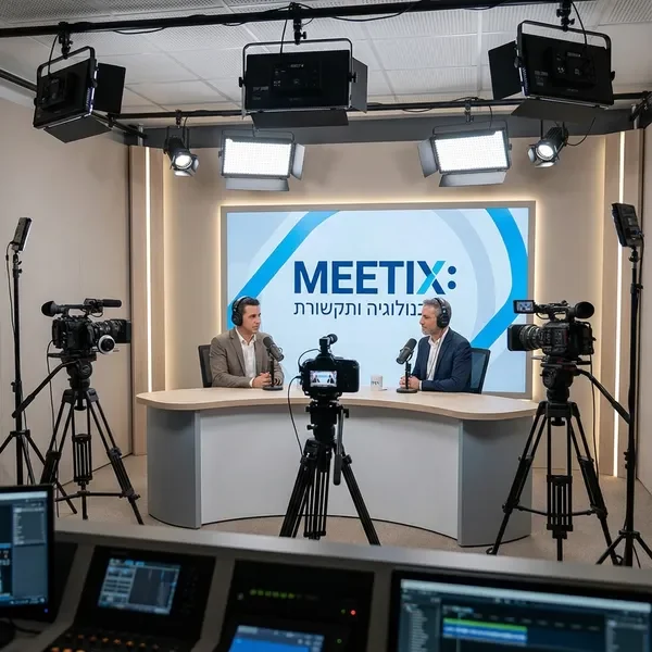 אולפן פודקאסט מצולם לעסקים